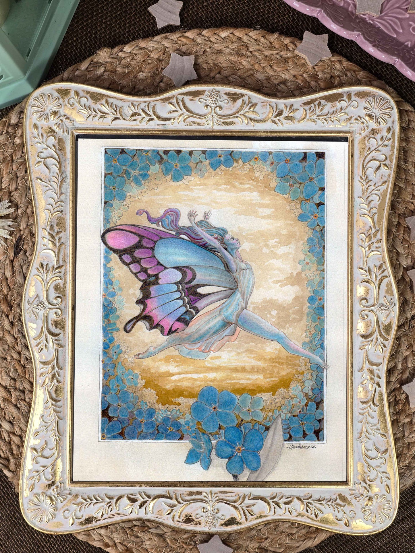 Forget Me Not Fairy High-Quality Art Prints