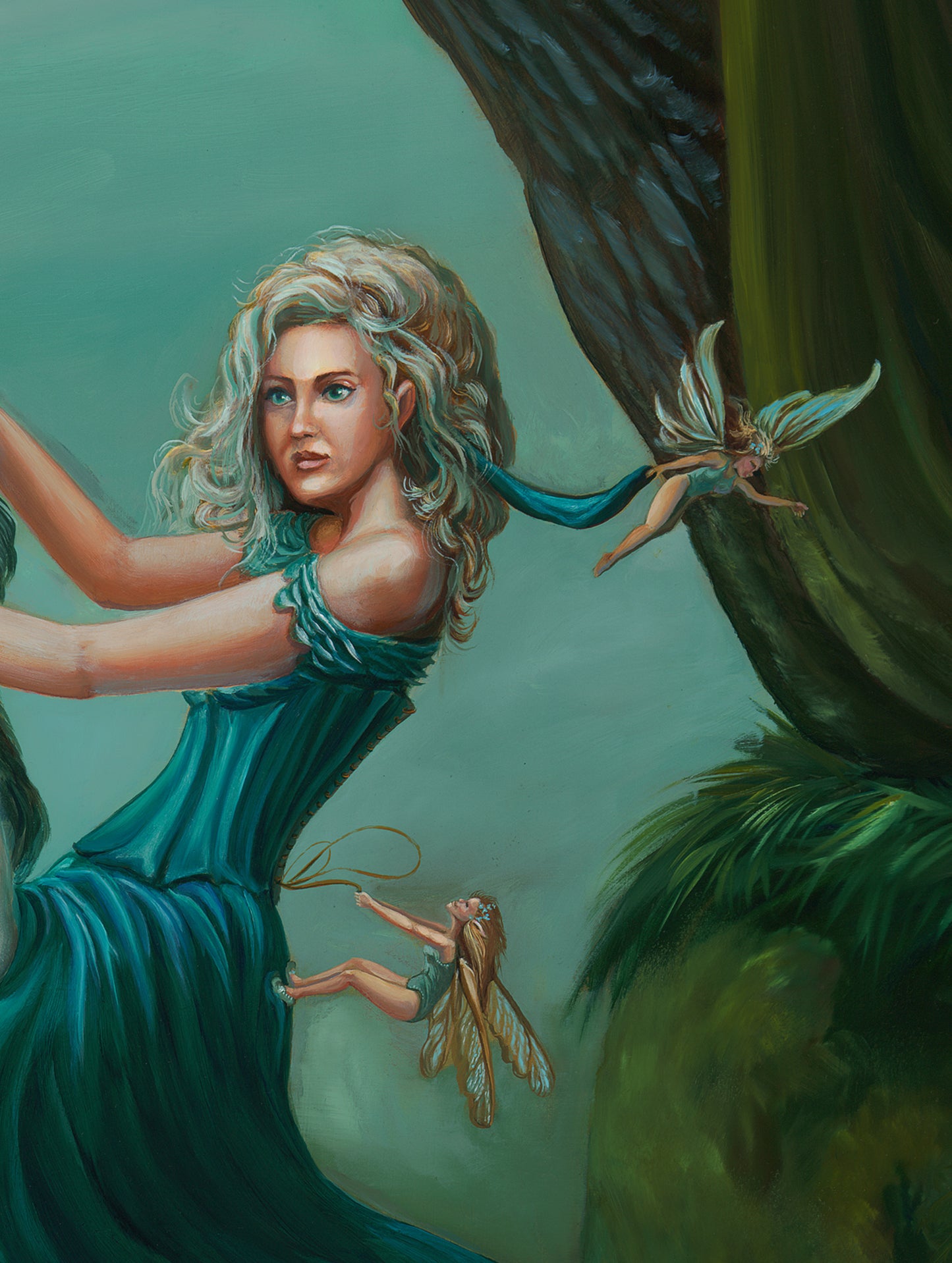 Original Fantasy Art The Liberation of Aelwyn. Unicorn Painting. Fantasy Unicorn Wall Art.