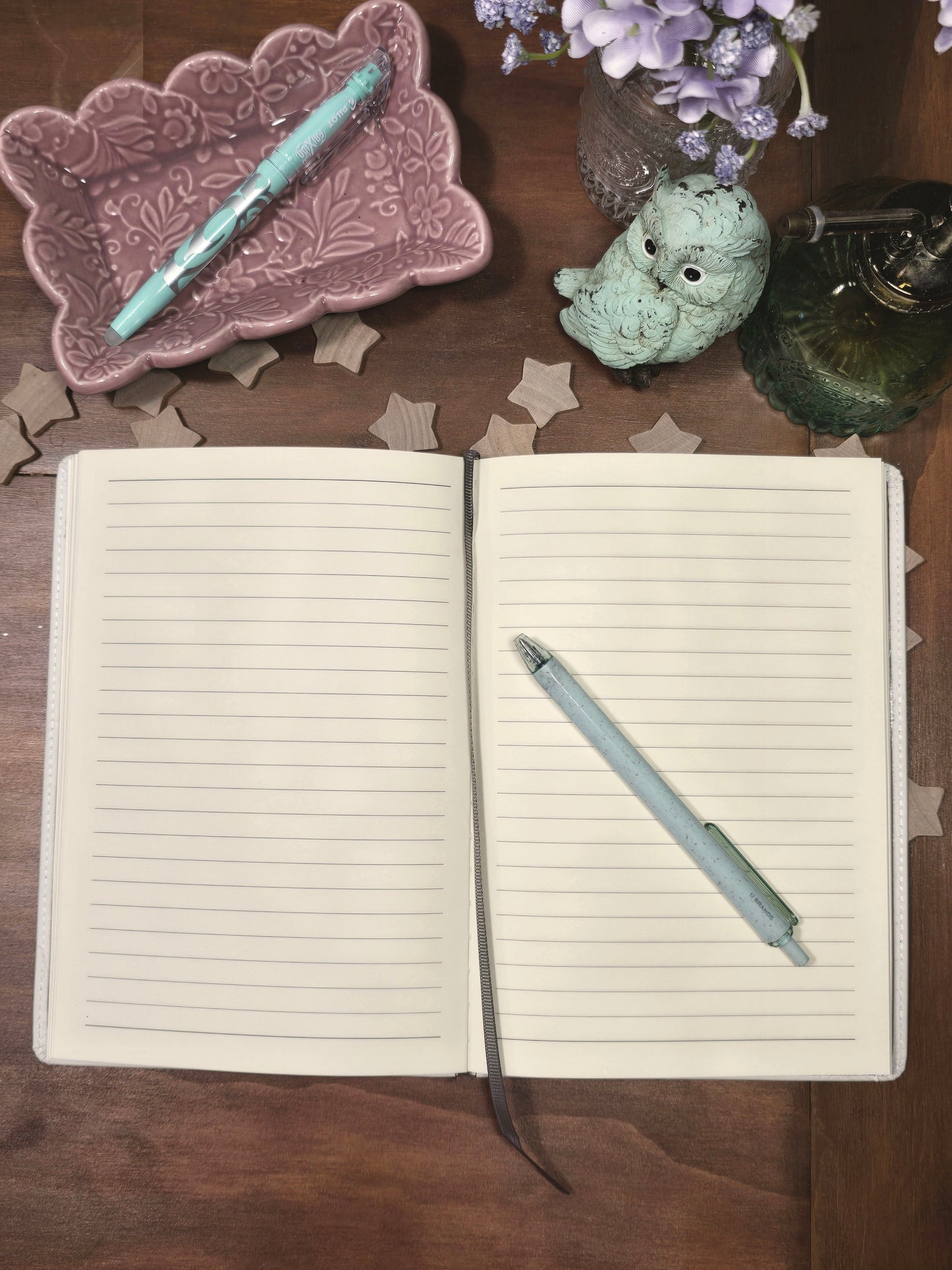 Fantasy Art Journal. Bumblebee Fairy. Spring Garden Fairy. Garden Flowers. Cottagecore. Fairycore. Vegan Leather. Lined Notebook