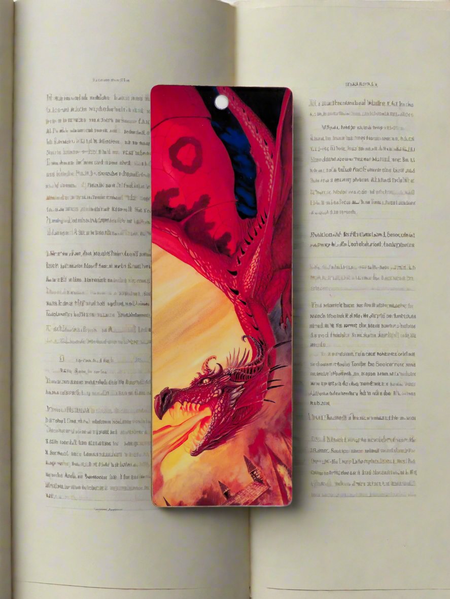 Dragon Metal Bookmark. Smaug from LOTR. Dragon Fantasy Art. BookLover. Book Gifts. Reading Nook. Fantasy Creature art. DND. Bookworm Gift