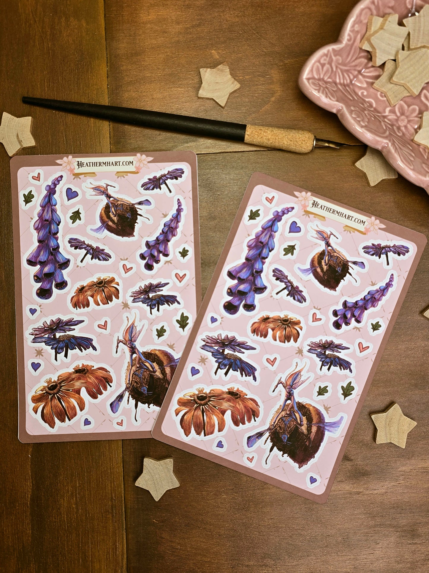 Fairycore Planner Stickers. BUJO. Cottagecore Journal stickers. Fantasy Fairy Garden decals. Flower Fae Sticker Sheet.