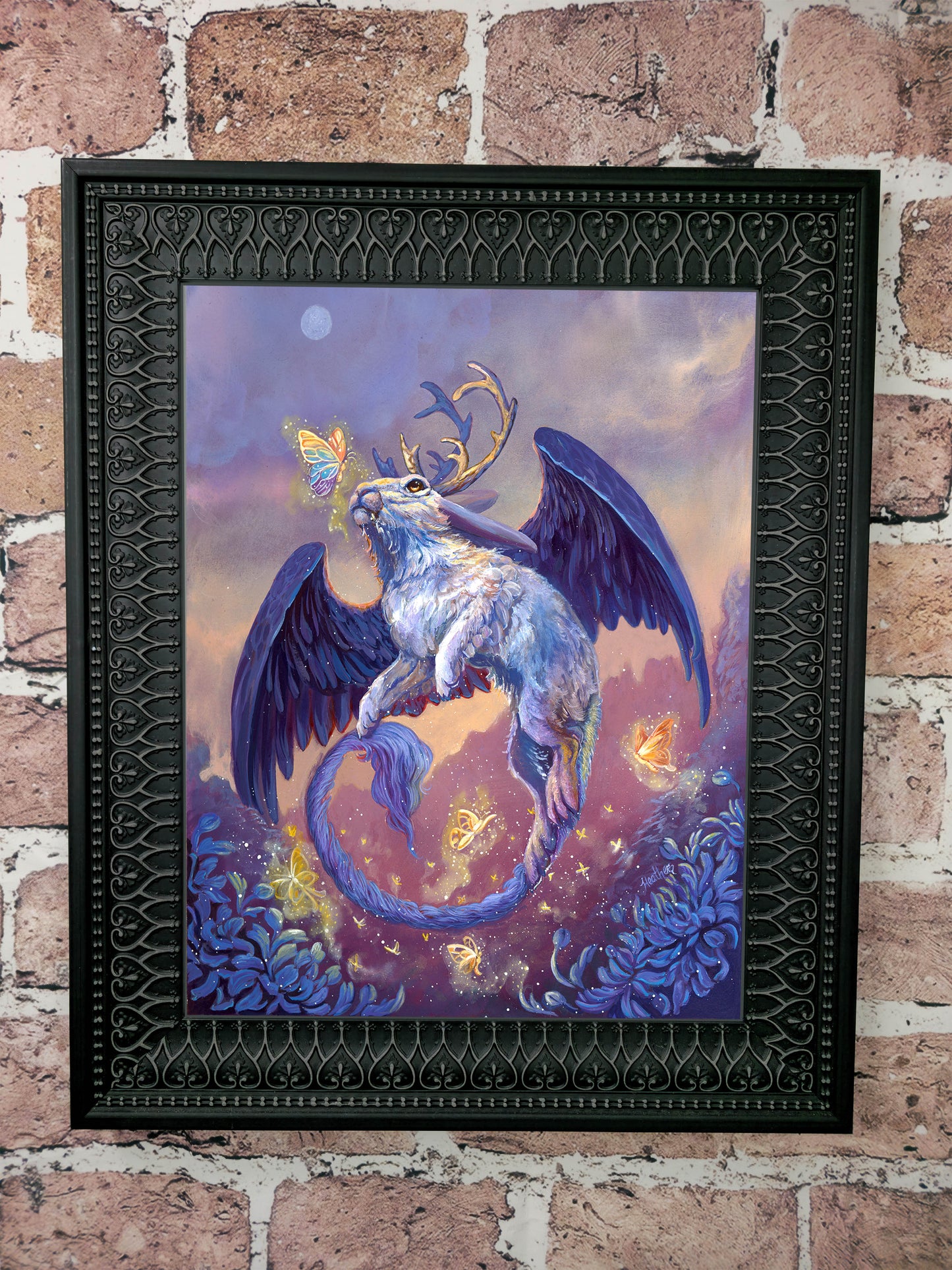 Fantasy Art Print. Wolpertinger. Grimm's Fairy Tales. Fantasy Creature Print. Fantasy Art. Mythical Creature. German Folklore