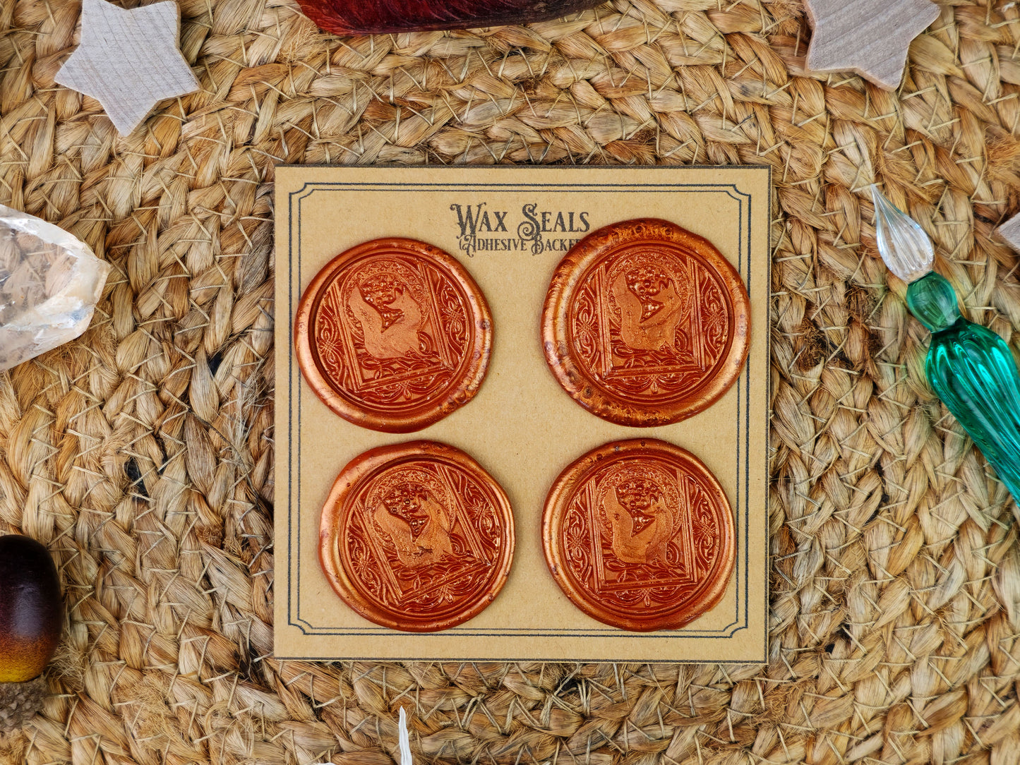 Fantasy Fox Letter Writing Set | Art Nouveau Style Writing Set| Vintage Style Stationery with Wax Seals| Pen Pal Stationery Gift