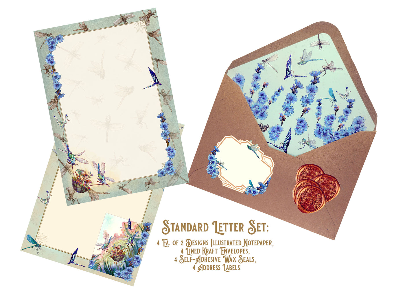 Mystic Mouse Shaman Stationery Set - Mother Daughter Dragonfly Ferry Art - Mother's Day Gift