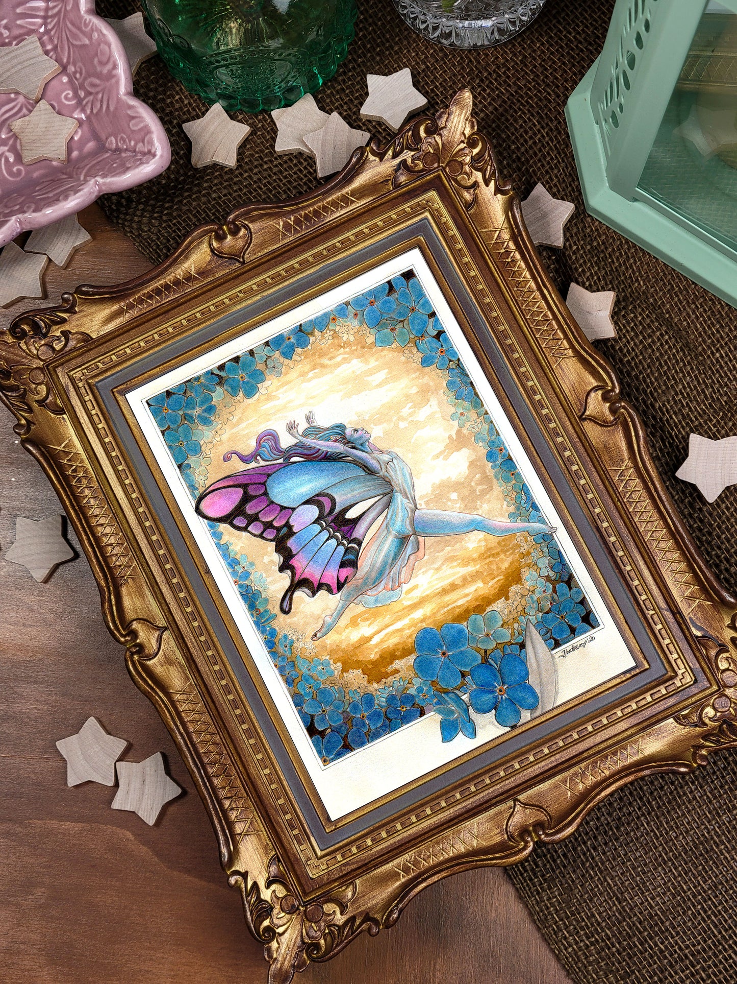 Forget Me Not Fairy High-Quality Art Prints