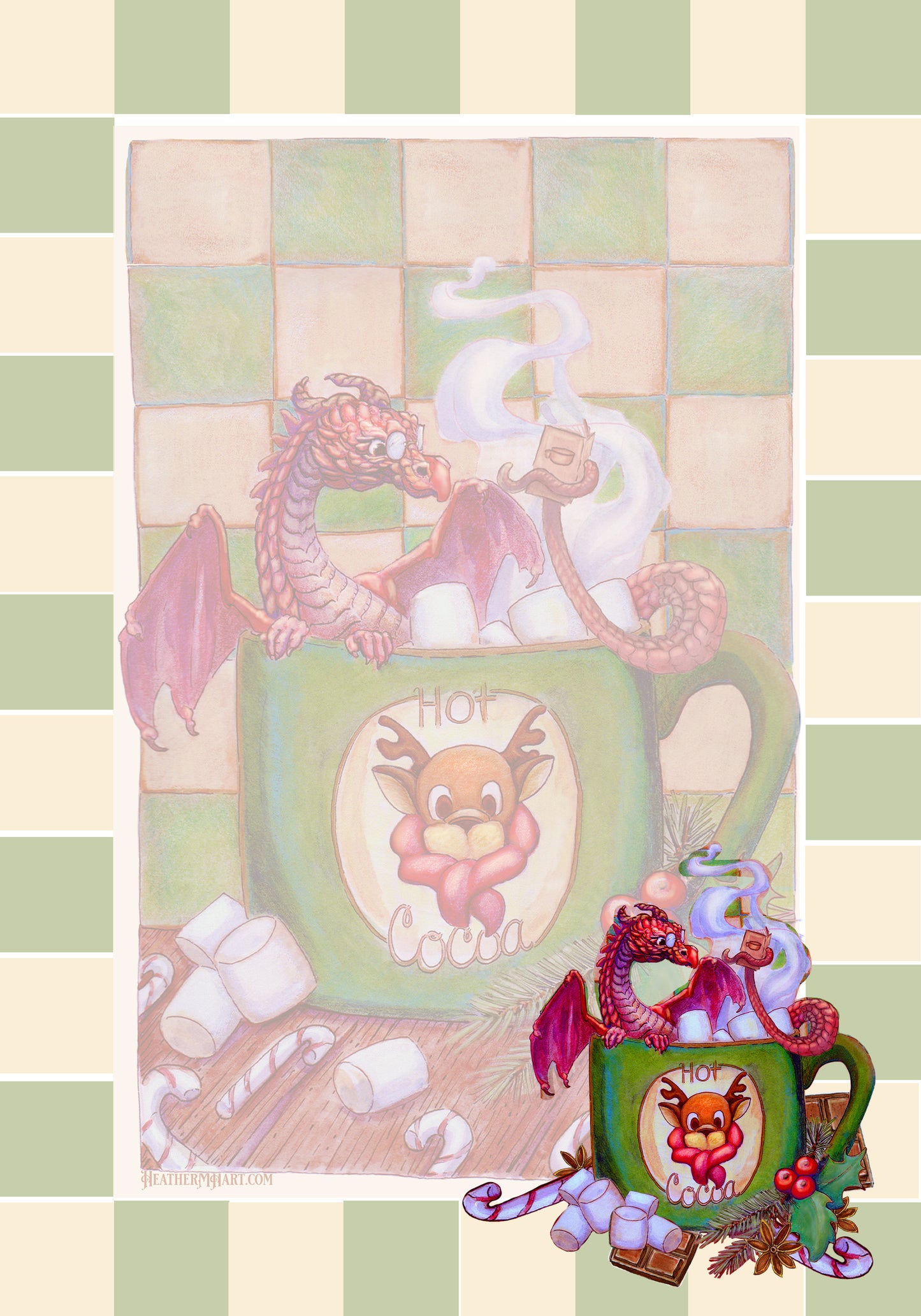 Hot Cocoa Dragon – Deluxe Winter Letter Writing Set