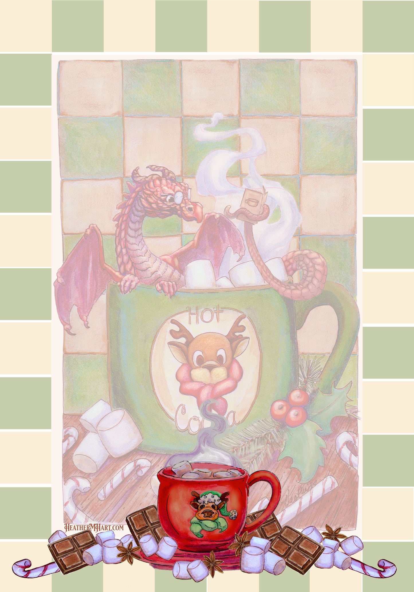 Hot Cocoa Dragon – Deluxe Winter Letter Writing Set
