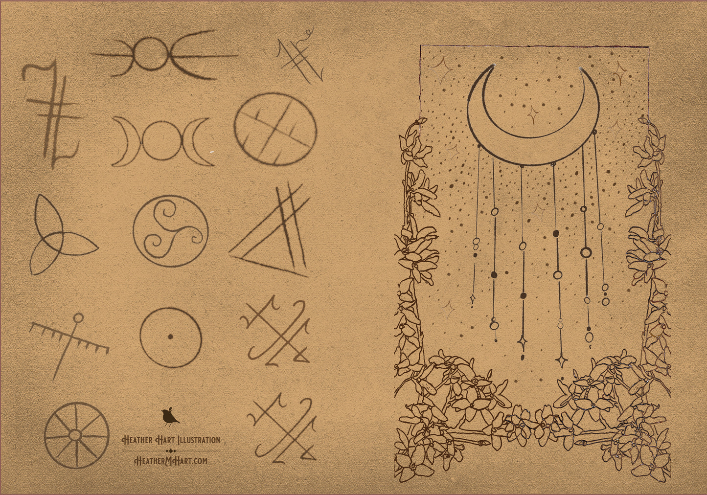 Barn Owl & Shamanic Runes Letter Writing Set - FSC Paper Fantasy Art Stationery Kit