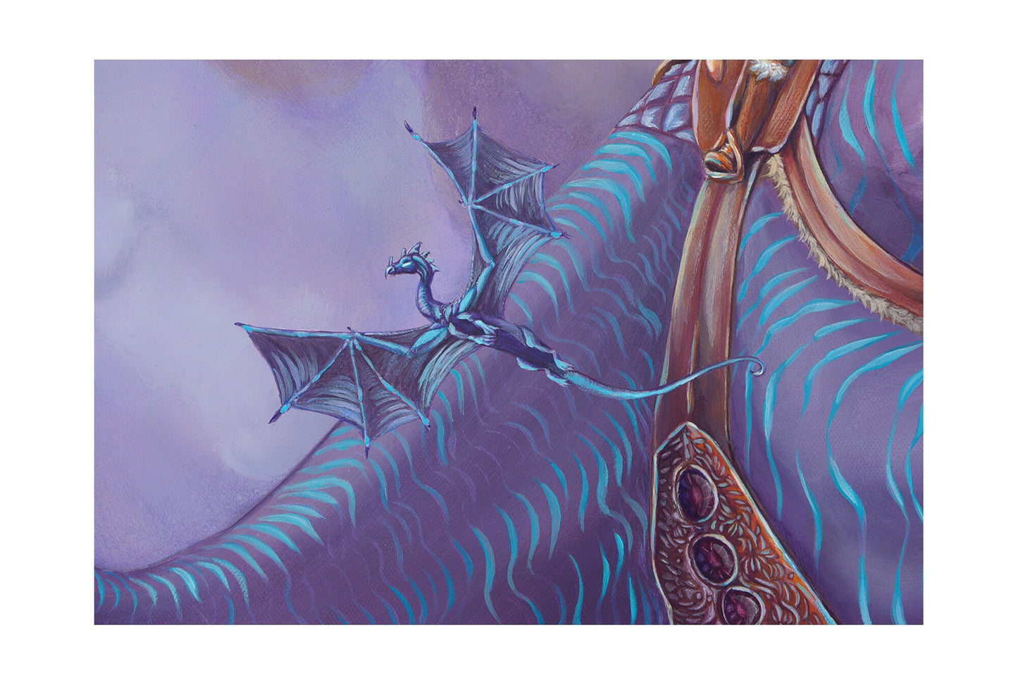 Fantasy Art Print. Maiden Flight. Dragon Rider. MtG style. Dungeons & Dragons. Dragon Riders of Pern Style. Fantasy Creature. Wall Decor