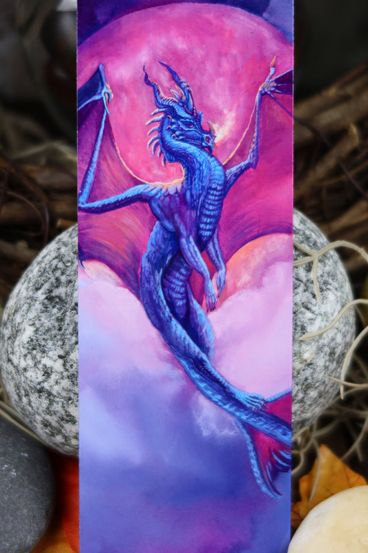 Metal Bookmark. Bloodmoon Dragon. Fantasy Art. Dragon Art. BookLover. Book Gifts. Reading Nook. Fire Wings. Creature art. Dragon Born.Mythic