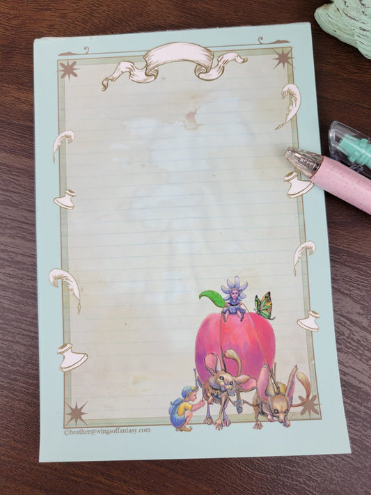 Notepad. Fairycore Back to School.  2 4x6  Notepad.  School Supplies.  College Dorm. Cottage Core. Fantasy Art. Vintage Style